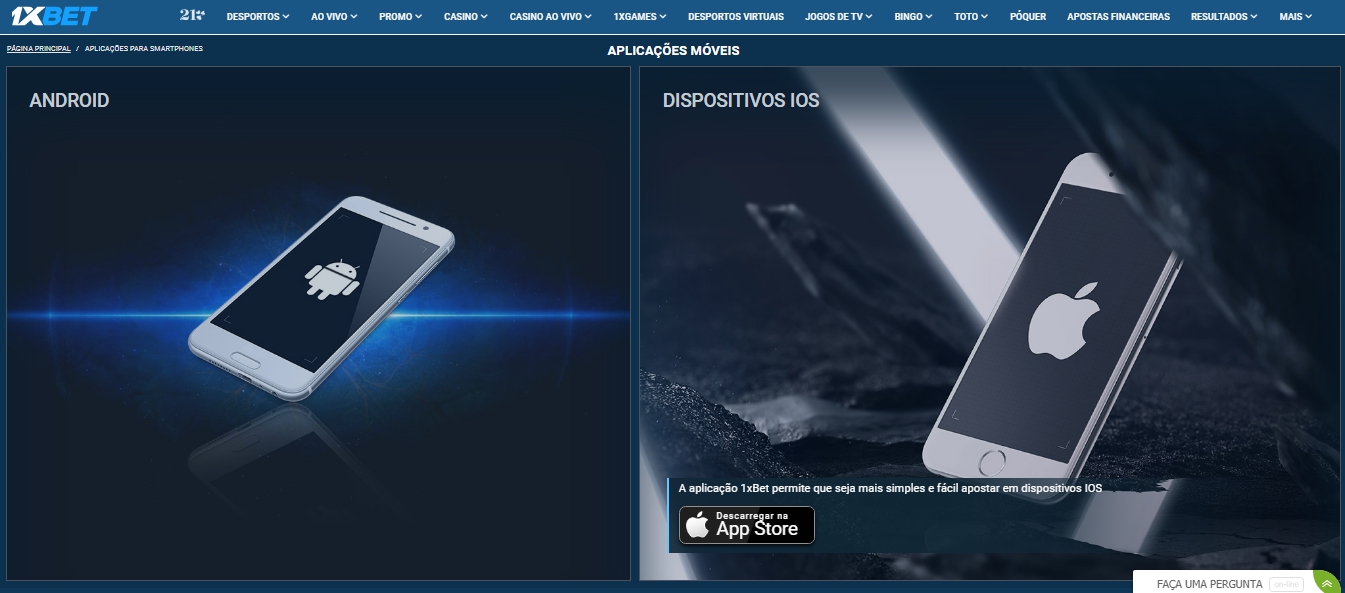 Passos para obter 1xBet App Android.