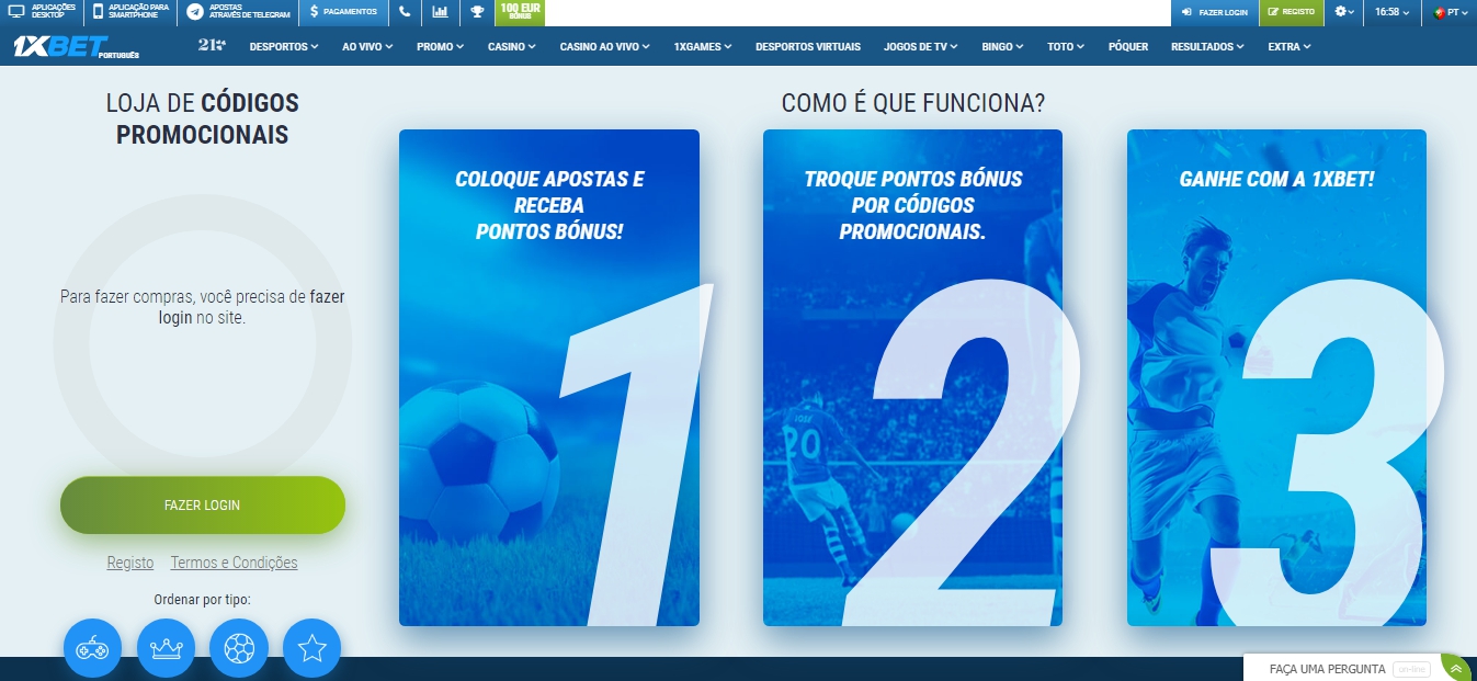 Bônus de boas-vindas 1xBet para novos usuários.