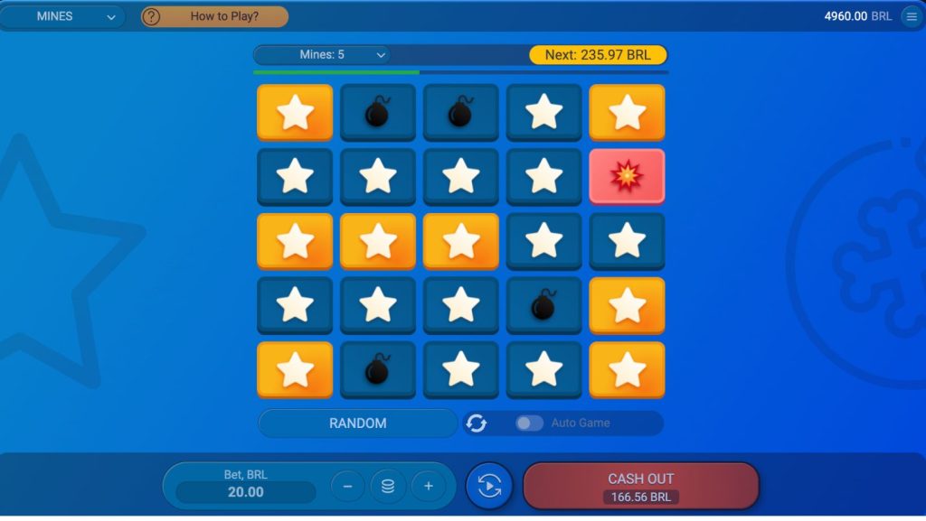 mines encontra uma bomba