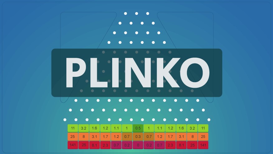 Jogo de cassino Plinko.