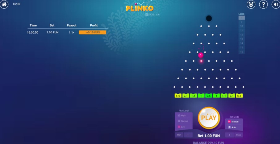 Plinko Jogo de cassino on-line.