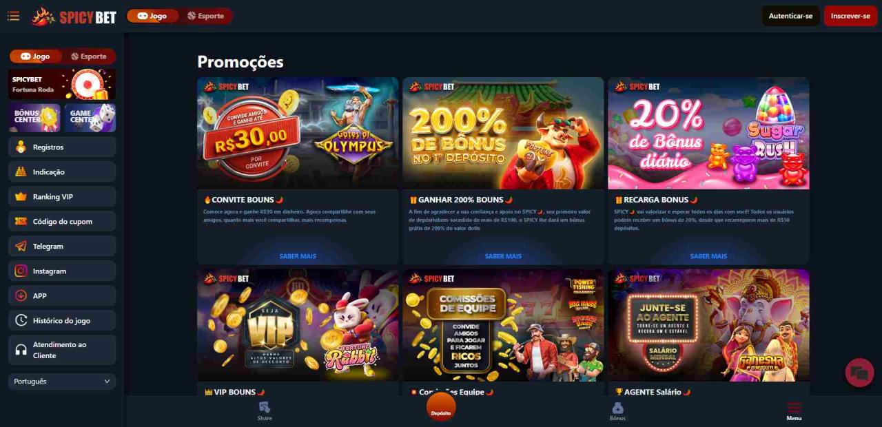 Spicy Bet Ofertas e Promoções