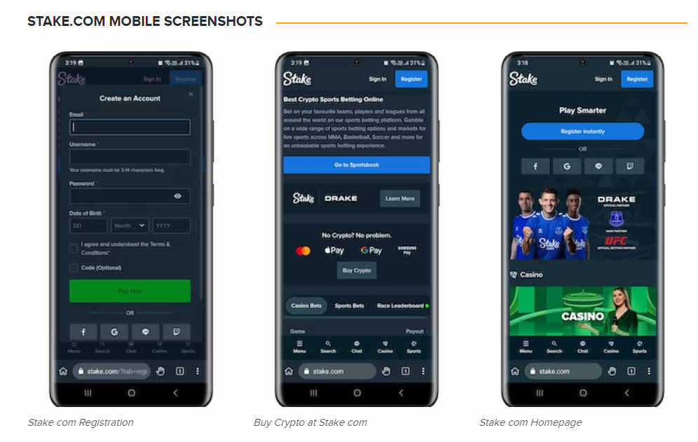 Aplicativo de aposta móvel