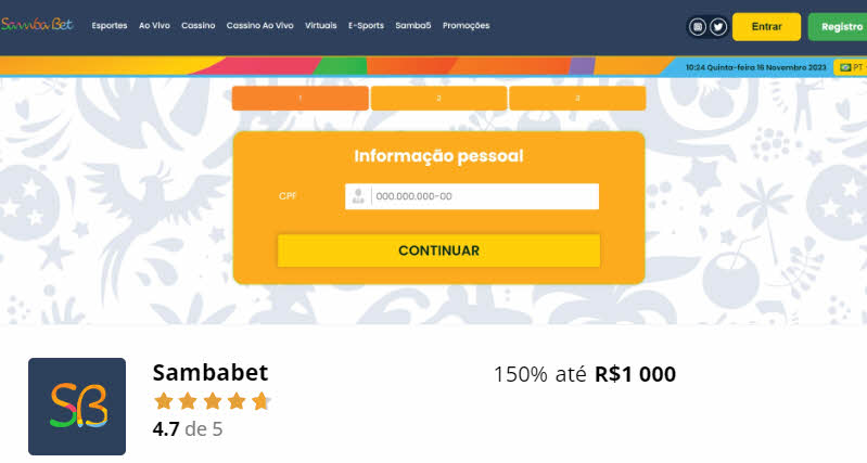 Imagem de um bônus da Sambabet